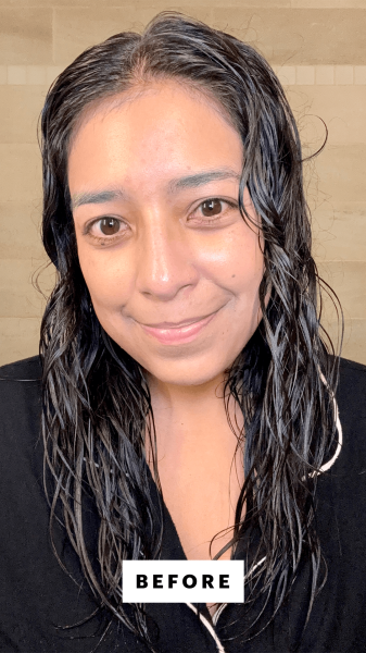 Foresto before using the Aveda Brilliant Damage Control