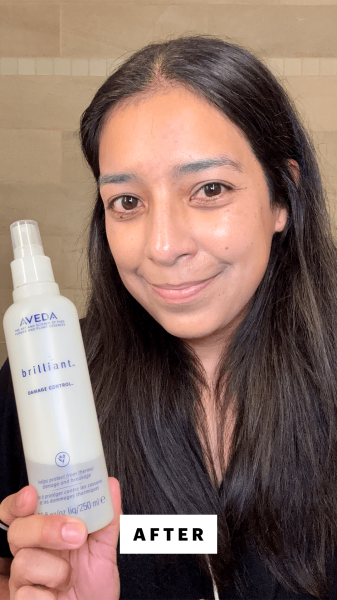 Foresto after using the Aveda Brilliant Damage Control