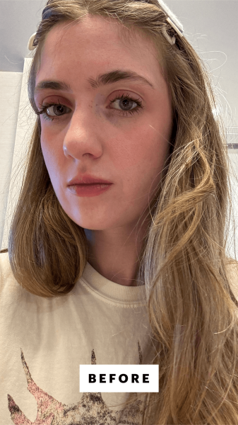 Blackman before applying Ilia Balmy Tint Hydrating Lip Balm