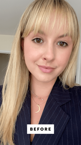 Stables before applying the Summer Fridays Lip Butter Balm